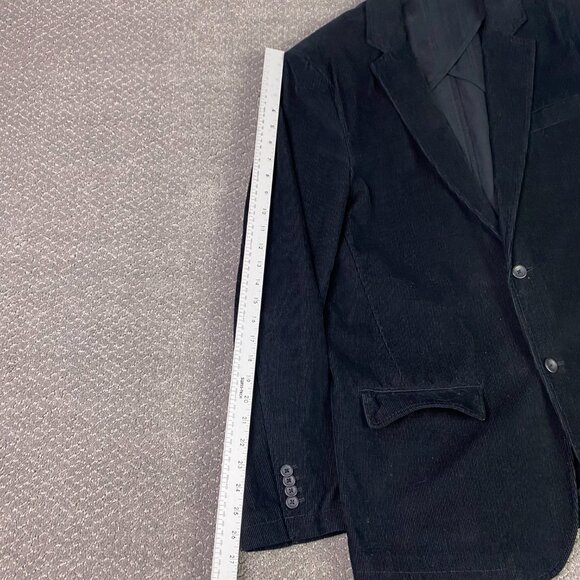 Old Navy Corduroy Blazer Sport Coat Men's Large Black Heavyweight Cotton - Picture 11 of 14